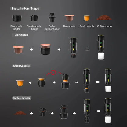 Portable Espresso Master - 3-in-1 Coffee Maker